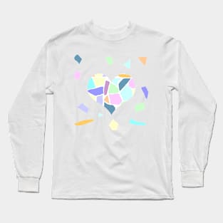 Heart made with colorful pieces Long Sleeve T-Shirt